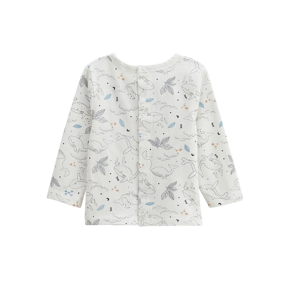 Petit Béguin Ensemble salopette bébé en coton matelassé et t-shirt Petite Balade