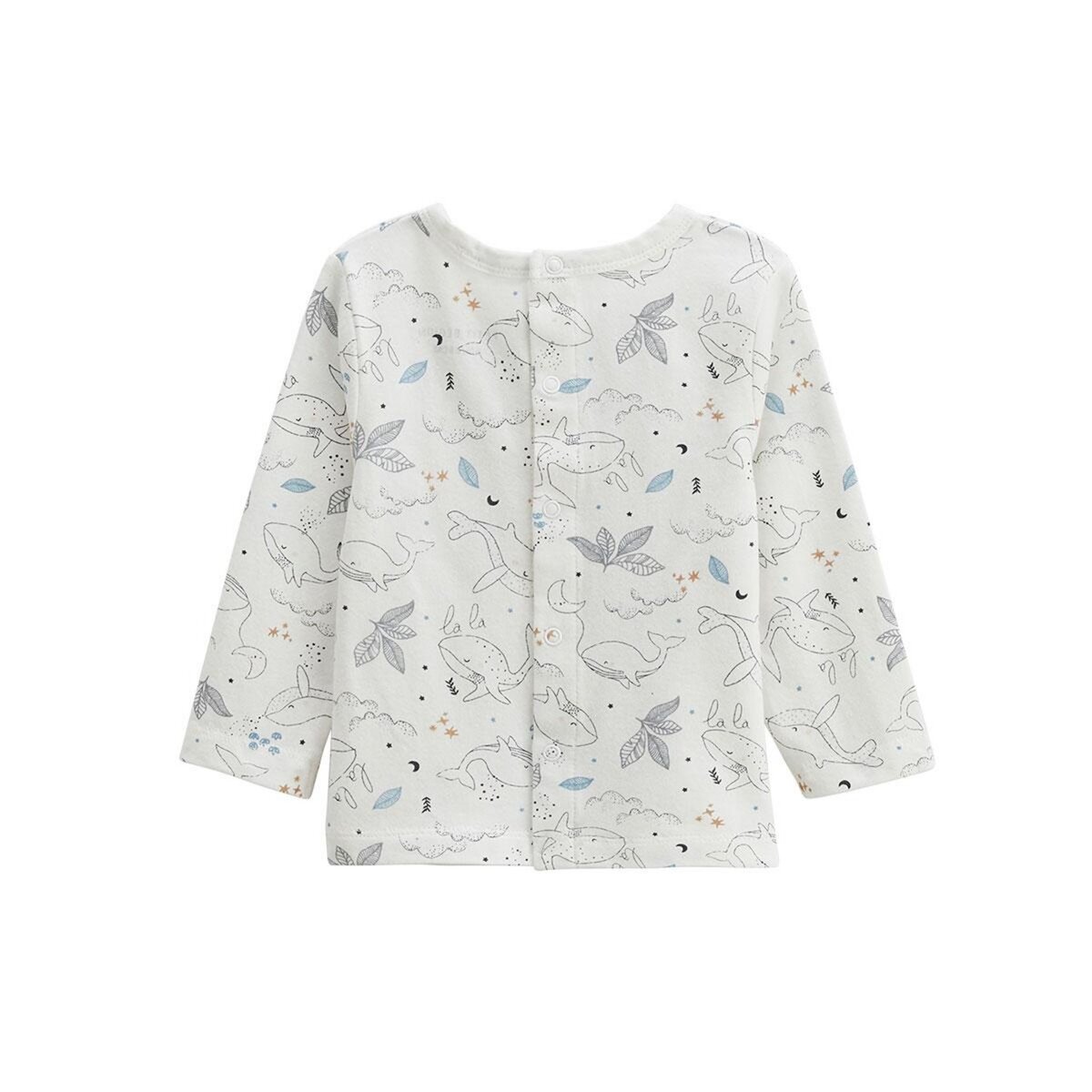 Petit Béguin Ensemble salopette bébé en coton matelassé et t-shirt Petite Balade