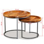 Voir la diapositive 6 : VIDAXL Ensemble de tables d'appoint 2 pcs Bois de manguier massif