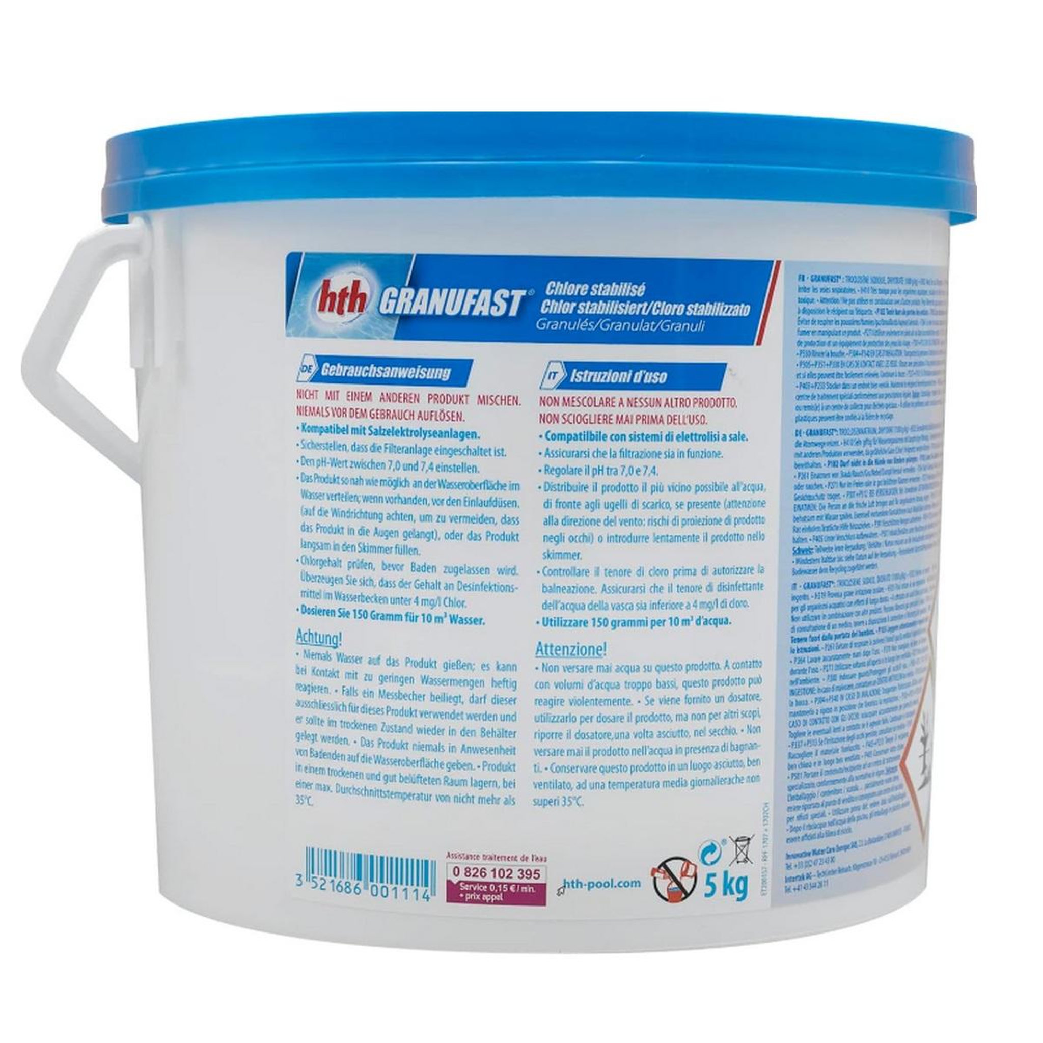 Voir la diapositive 5 : HTH Chlore choc stabilisé 5kg - C800654H1