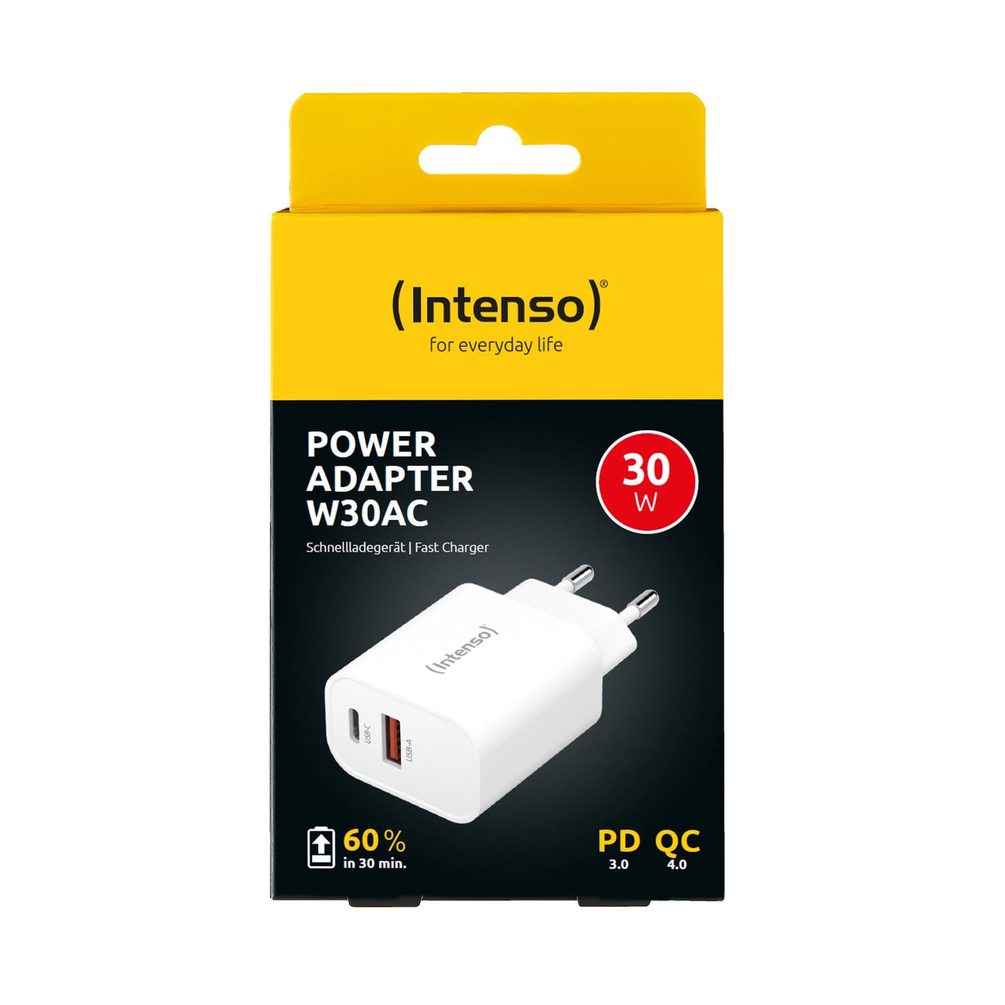 Voir la diapositive 3 : Intenso Intenso POWER ADAPTER USB-A/USB-C/7803012 Universel Blanc Secteur Charge rapide Intérieure