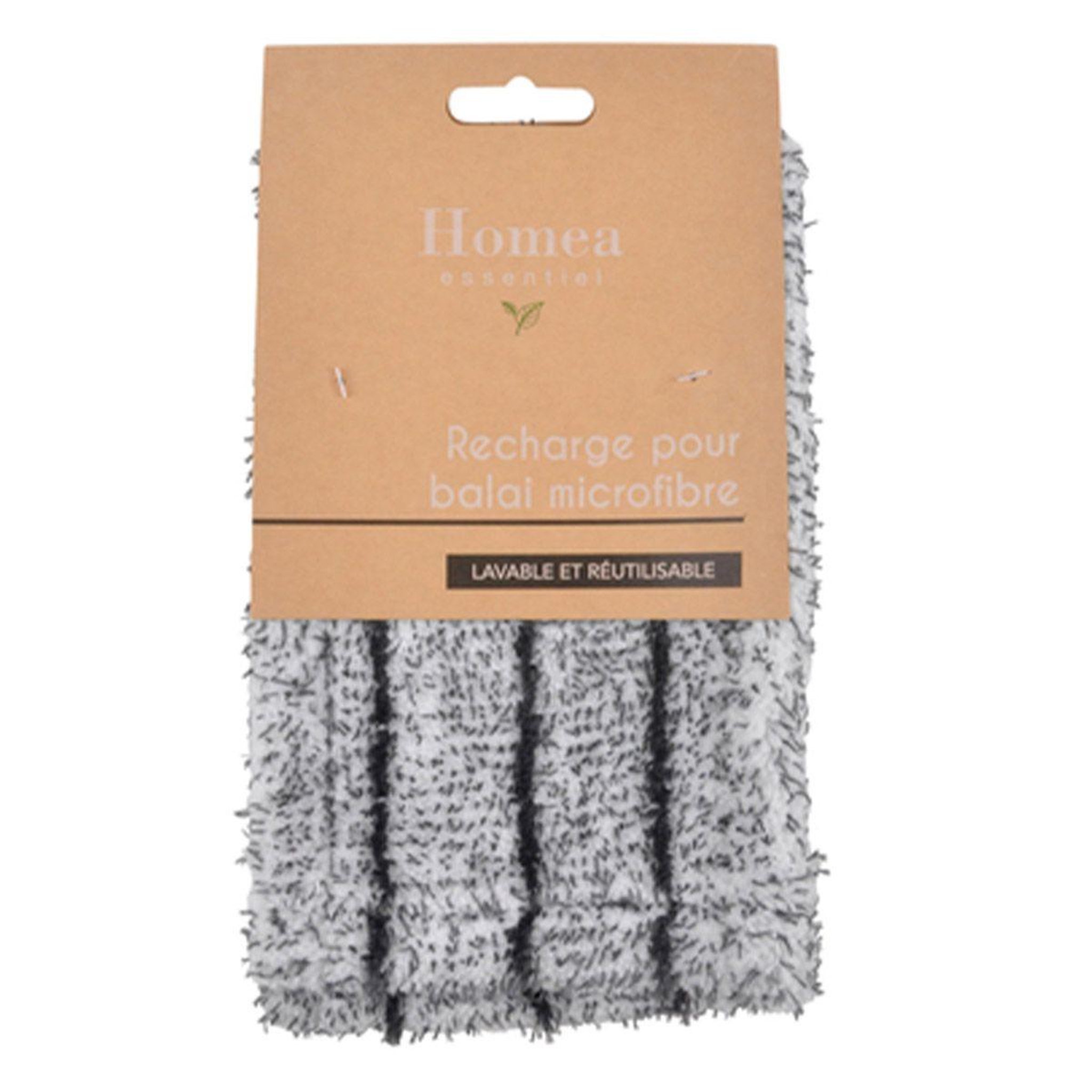 Voir la diapositive 2 : HOMEA Serpillière pour Balai  Microfibre  Gris