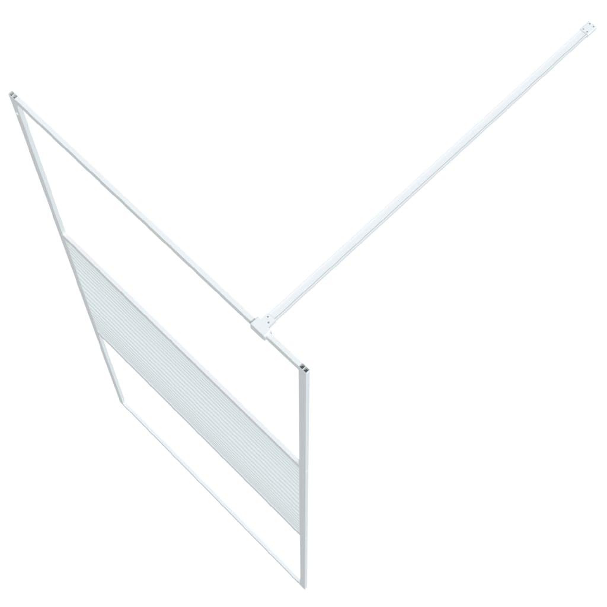 Voir la diapositive 5 : VIDAXL Paroi de douche Blanc 90x195 cm Verre ESG transparent