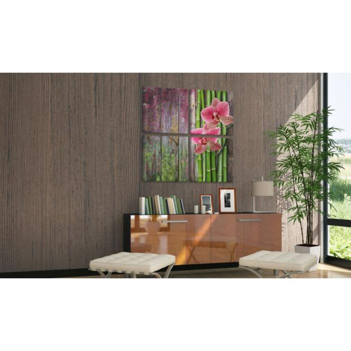 Paris Prix Tableau Imprimé  Bambou & Orchidée