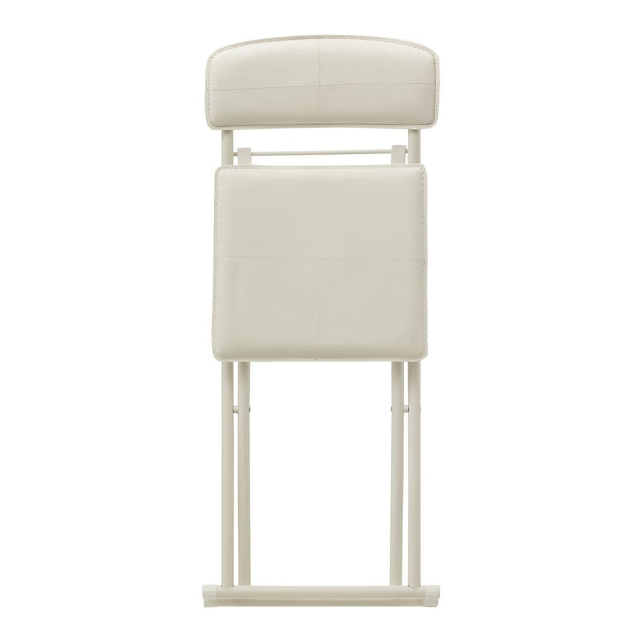 Voir la diapositive 4 : TOILINUX Lot de 4 chaises pliantes en simili cuir - beige