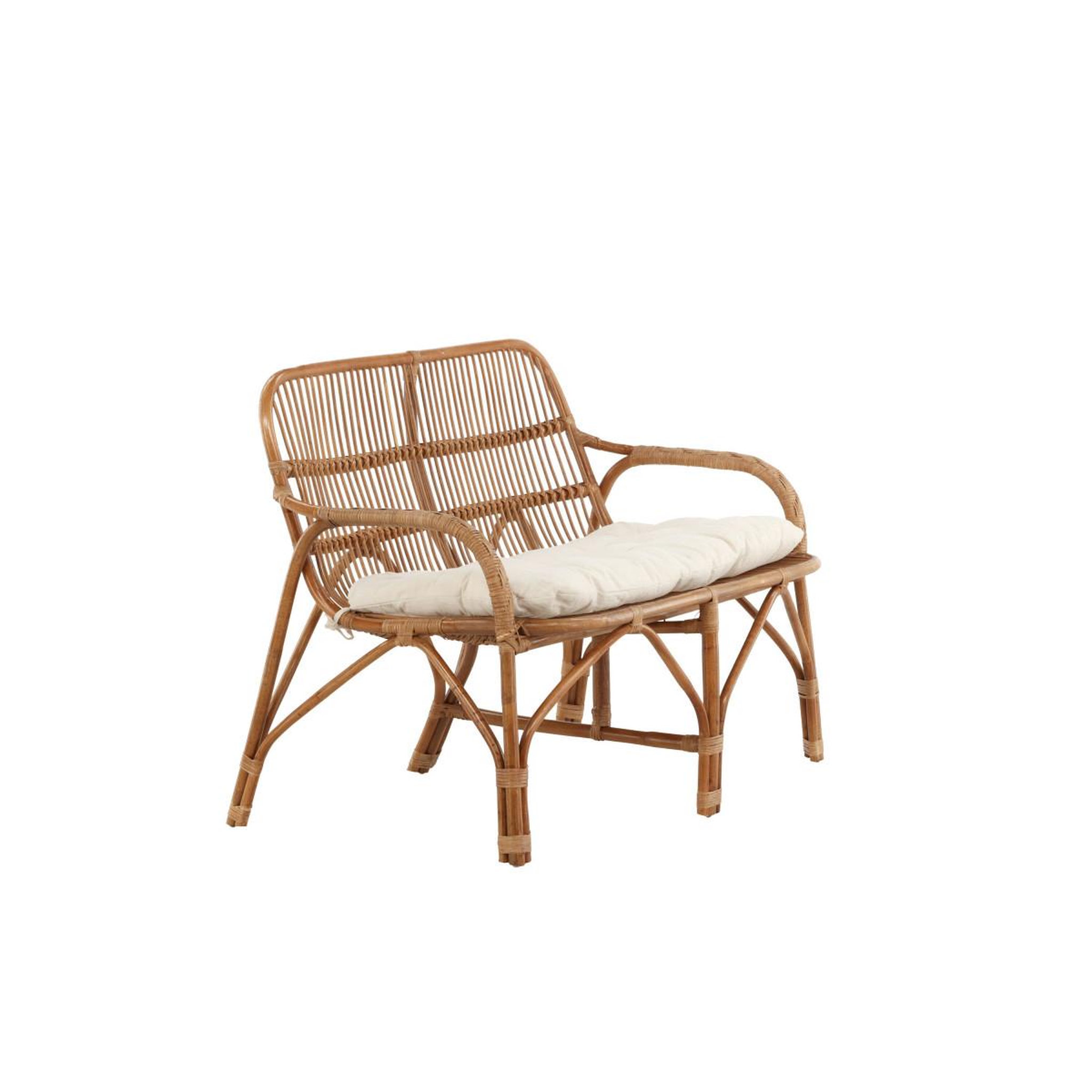 Voir la diapositive 2 : Paris Prix Canapé de jardin 2 places en rotin  nella  130cm naturel