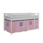 HomeStyle4U Lit rose mi-haut 90x200 cm avec sommier matelas