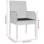 Voir la diapositive 6 : VIDAXL Chaises de jardin lot de 2 avec coussins Resine tressee Noir