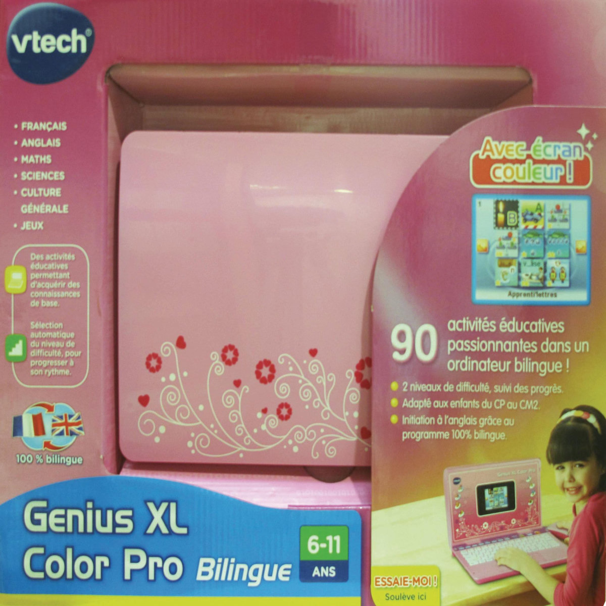 VTECH Ordinateur Genius XL Color Pro Bilingue Rose
