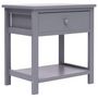 Voir la diapositive 2 : VIDAXL Tables de chevet 2 pcs Gris 40x29x42 cm Bois de Paulownia