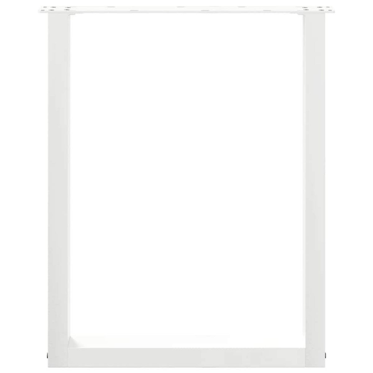 VIDAXL Pieds de table a manger forme de U 2 pcs blanc 70x(72-73) cm