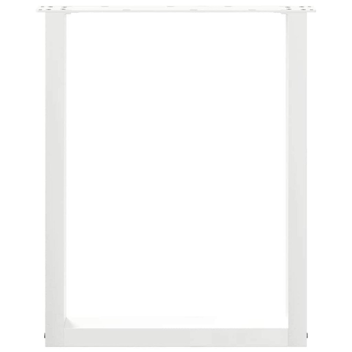 VIDAXL Pieds de table a manger forme de U 2 pcs blanc 70x(72-73) cm