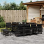 Voir la diapositive 1 : VIDAXL Ensemble a manger de jardin 13 pcs coussins noir resine tressee