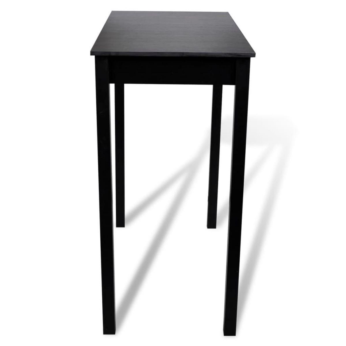 VIDAXL Set de 1 table de bar et 4 tabourets noir