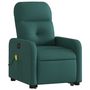Voir la diapositive 3 : VIDAXL Fauteuil inclinable de massage electrique Vert fonce Tissu