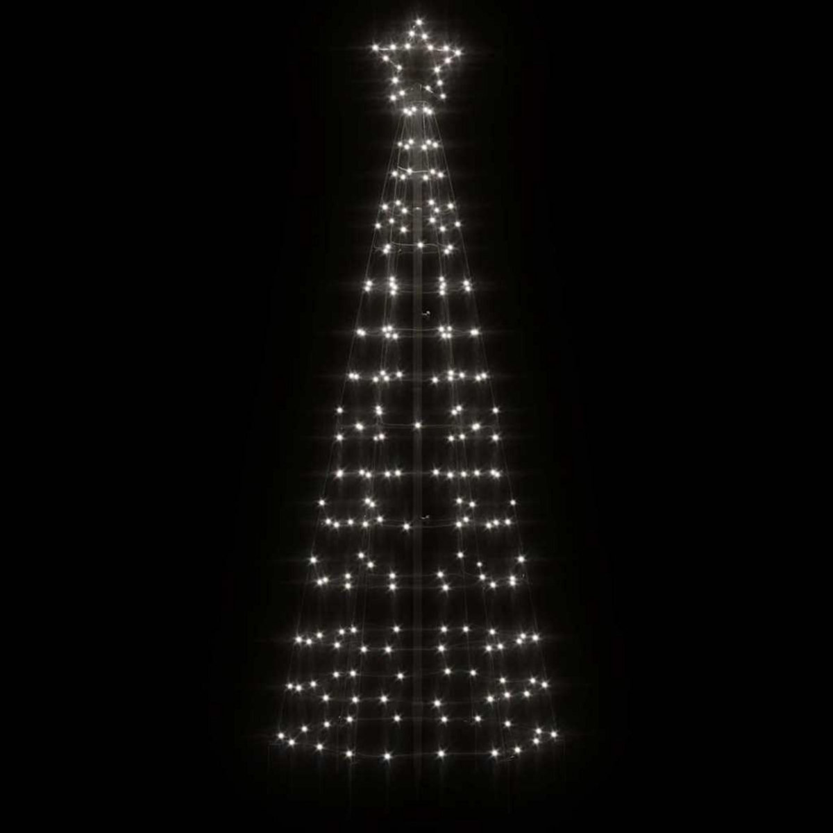 VIDAXL Sapin de Noël a LED avec piquets 220 LED blanc froid 180 cm