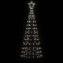 Voir la diapositive 3 : VIDAXL Sapin de Noël a LED avec piquets 220 LED blanc froid 180 cm
