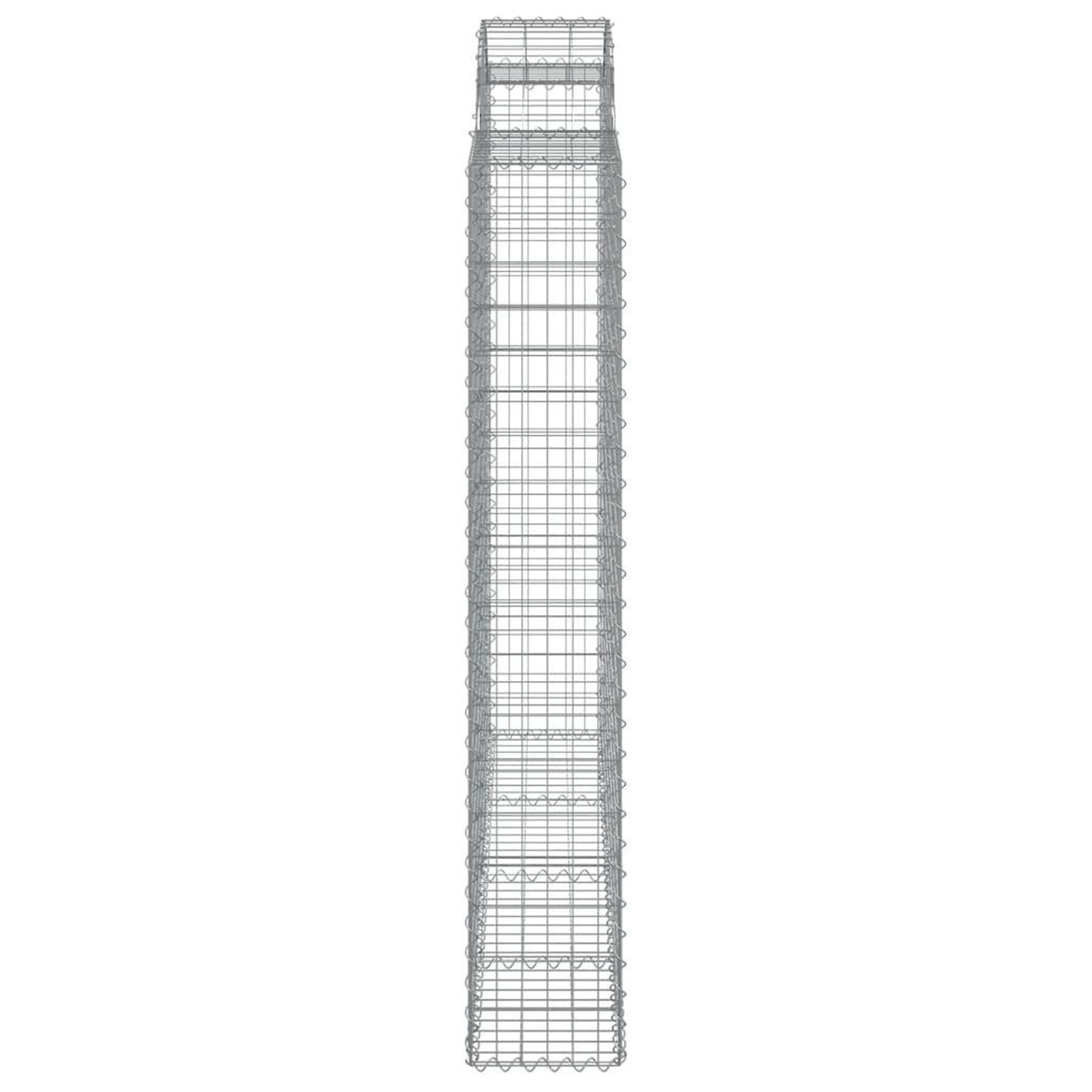 Voir la diapositive 5 : VIDAXL Paniers a gabions arques 3 pcs 200x50x180/200 cm Fer galvanise