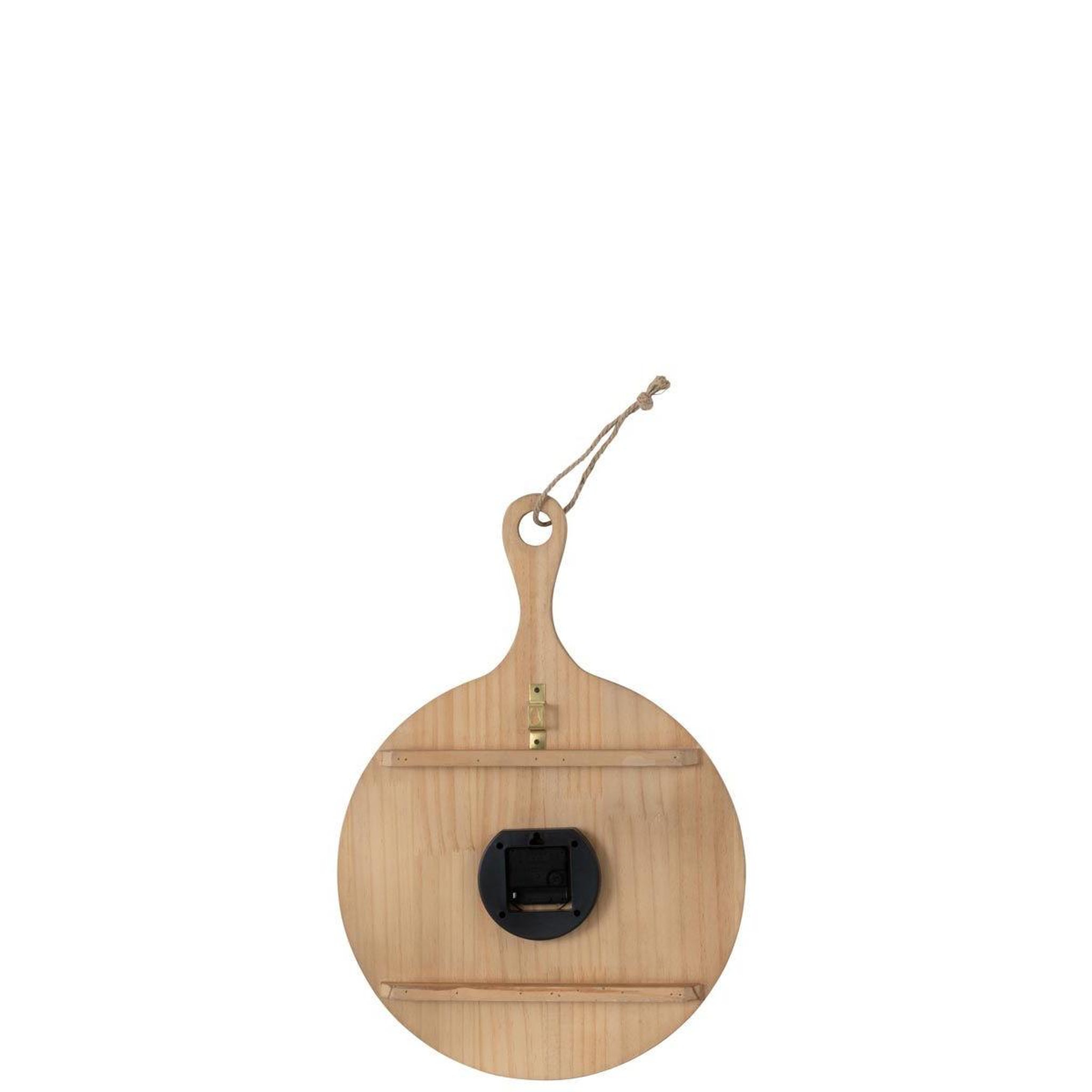 Voir la diapositive 2 : J-LINE Horloge murale en bois  planche  57cm naturel