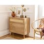 Voir la diapositive 2 : BEST MOBILIER Goto - commode - effet bois et cannage - 80 cm