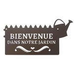 CENTRALE BRICO Pancarte décorative en métal  Bienvenue  - 31x16,5cm - fer vieilli