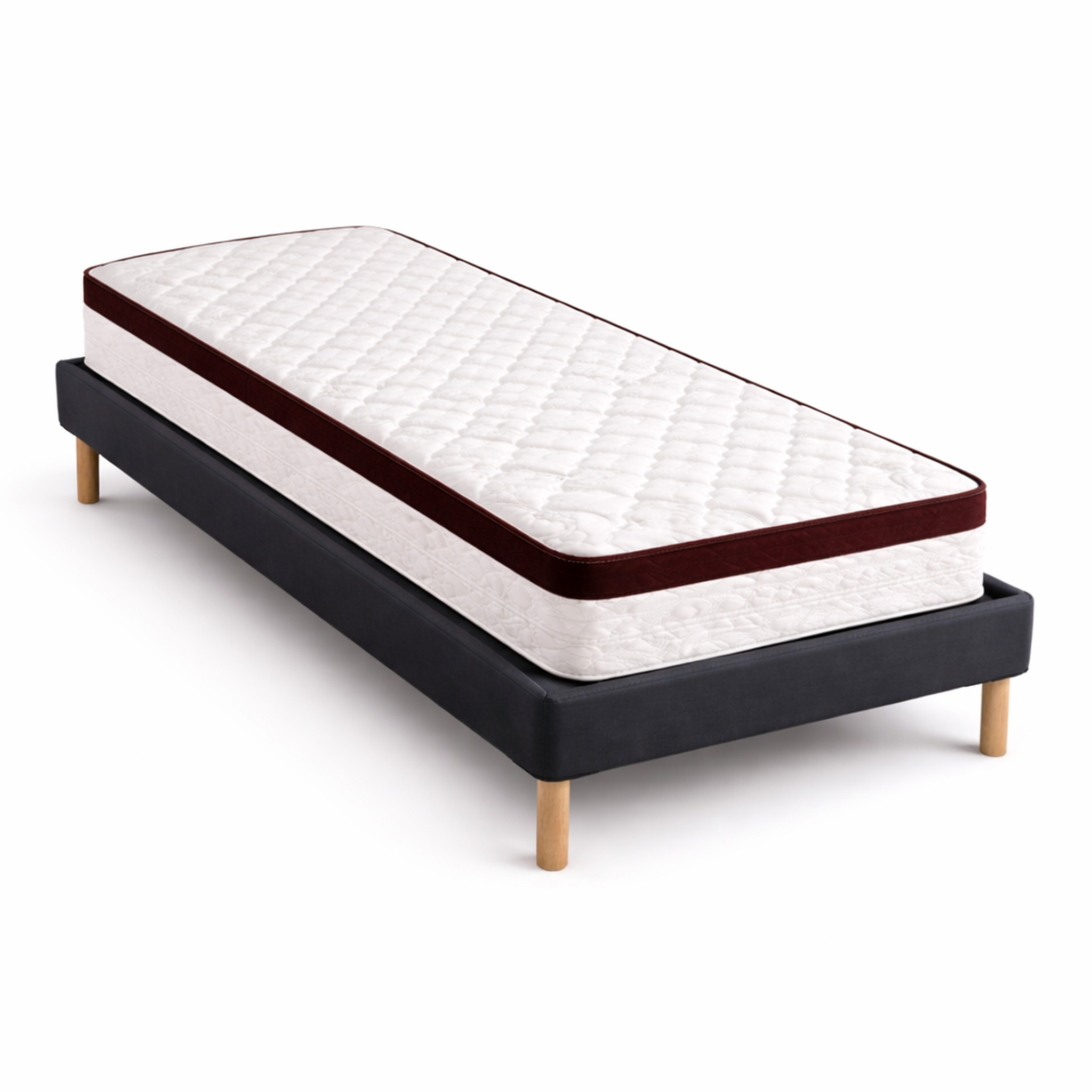 Voir la diapositive 2 : NUITS D'OR Ensemble Sommier Tapissier et Matelas Soutien Très Ferme