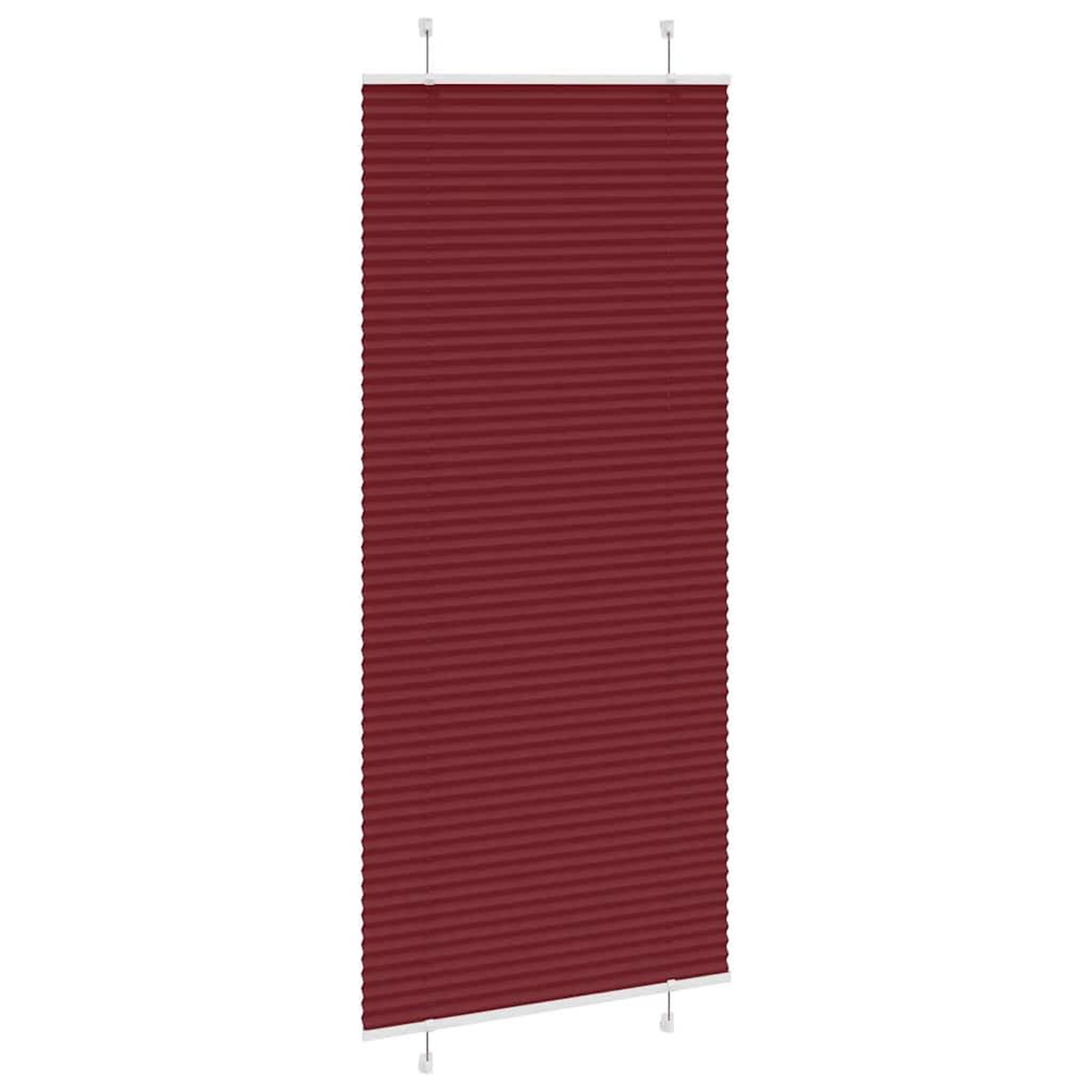 Voir la diapositive 4 : VIDAXL Store plisse rouge bordeaux 95x200 cm largeur du tissu 94,4 cm