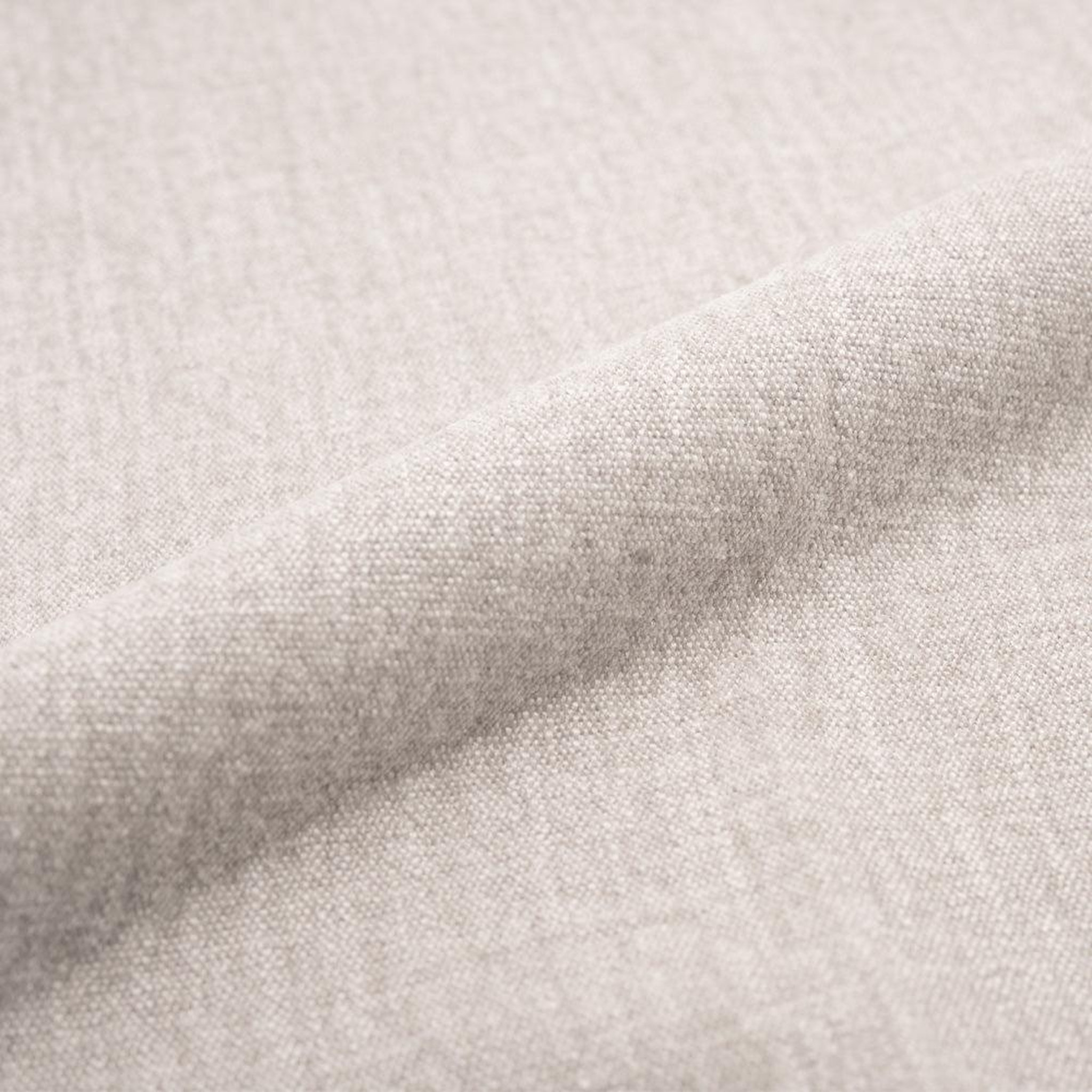 Voir la diapositive 3 : MAISON PAVANE Canapé convertible 3 places en tissu effet lin blanc cassé-céleste