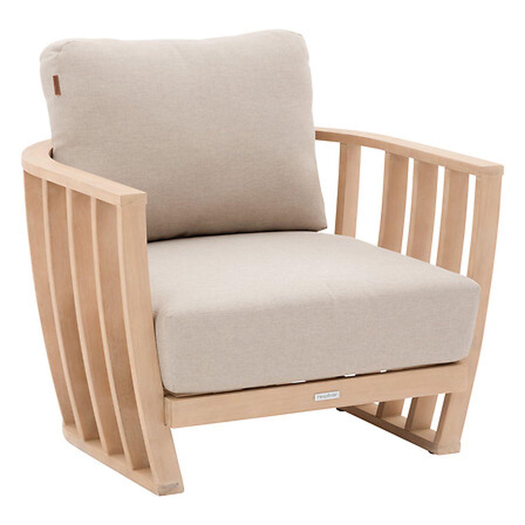 HESPERIDE Fauteuil de salon de jardin en bois lemindo - beige