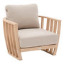 Voir la diapositive 1 : HESPERIDE Fauteuil de salon de jardin en bois LEMINDO - Beige