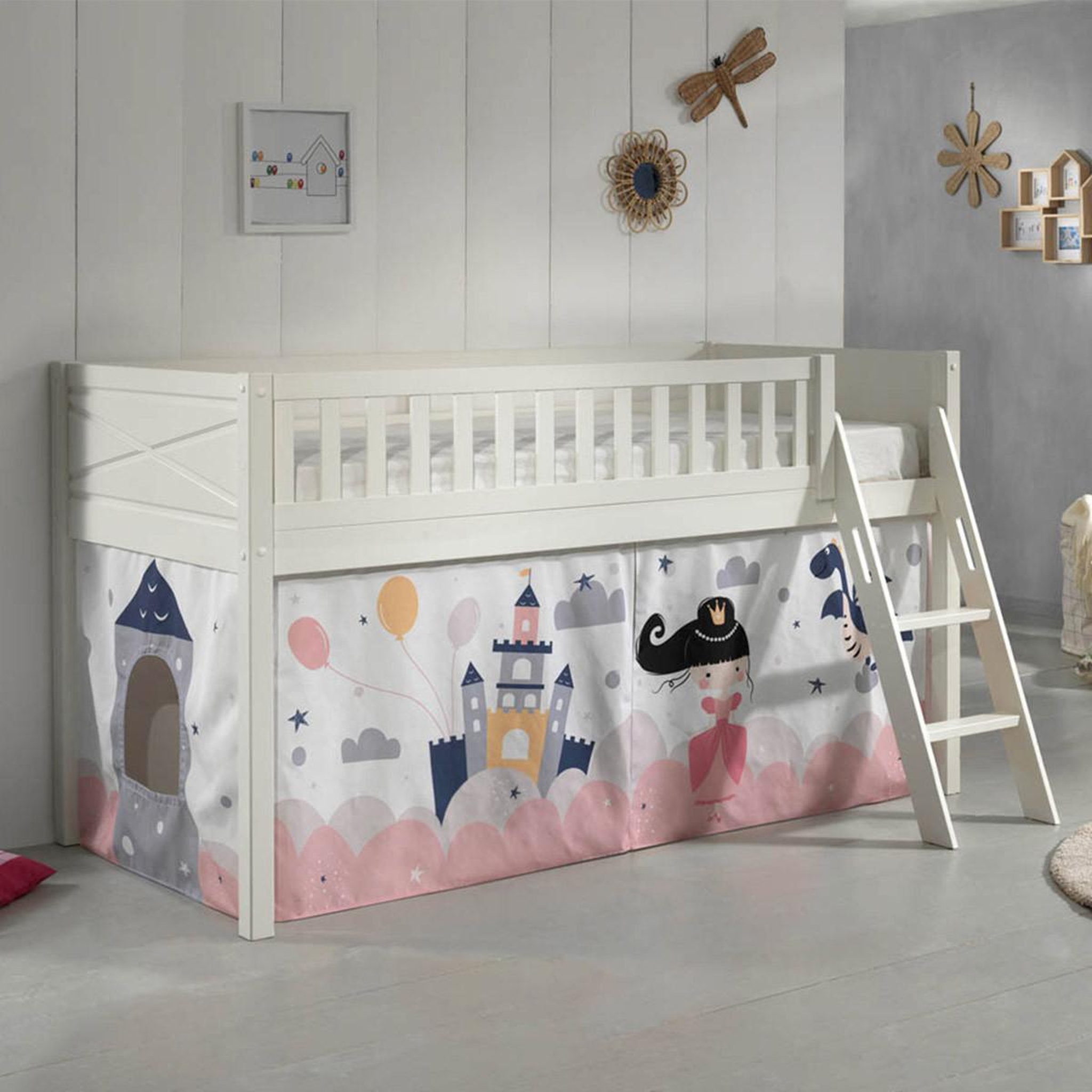 Voir la diapositive 5 : Paris Prix Lit enfant tente  scott princesse sophie  90x200cm blanc