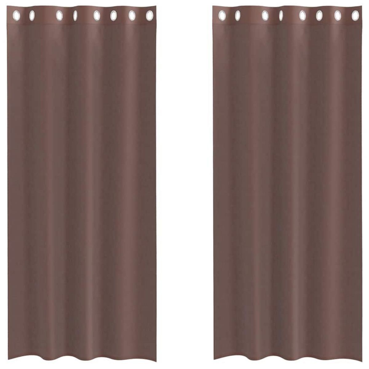 VIDAXL Rideaux en voile avec œillets 2 pcs marron 140x245 cm