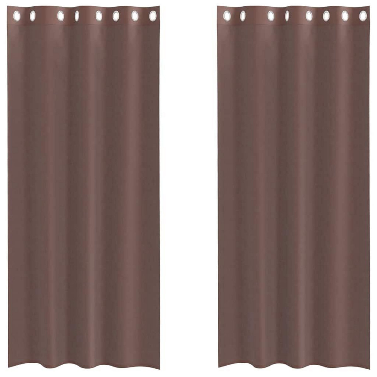 VIDAXL Rideaux en voile avec œillets 2 pcs marron 140x245 cm