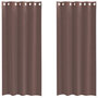 Voir la diapositive 2 : VIDAXL Rideaux en voile avec œillets 2 pcs marron 140x245 cm