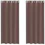 Voir la diapositive 2 : VIDAXL Rideaux en voile avec œillets 2 pcs marron 140x245 cm