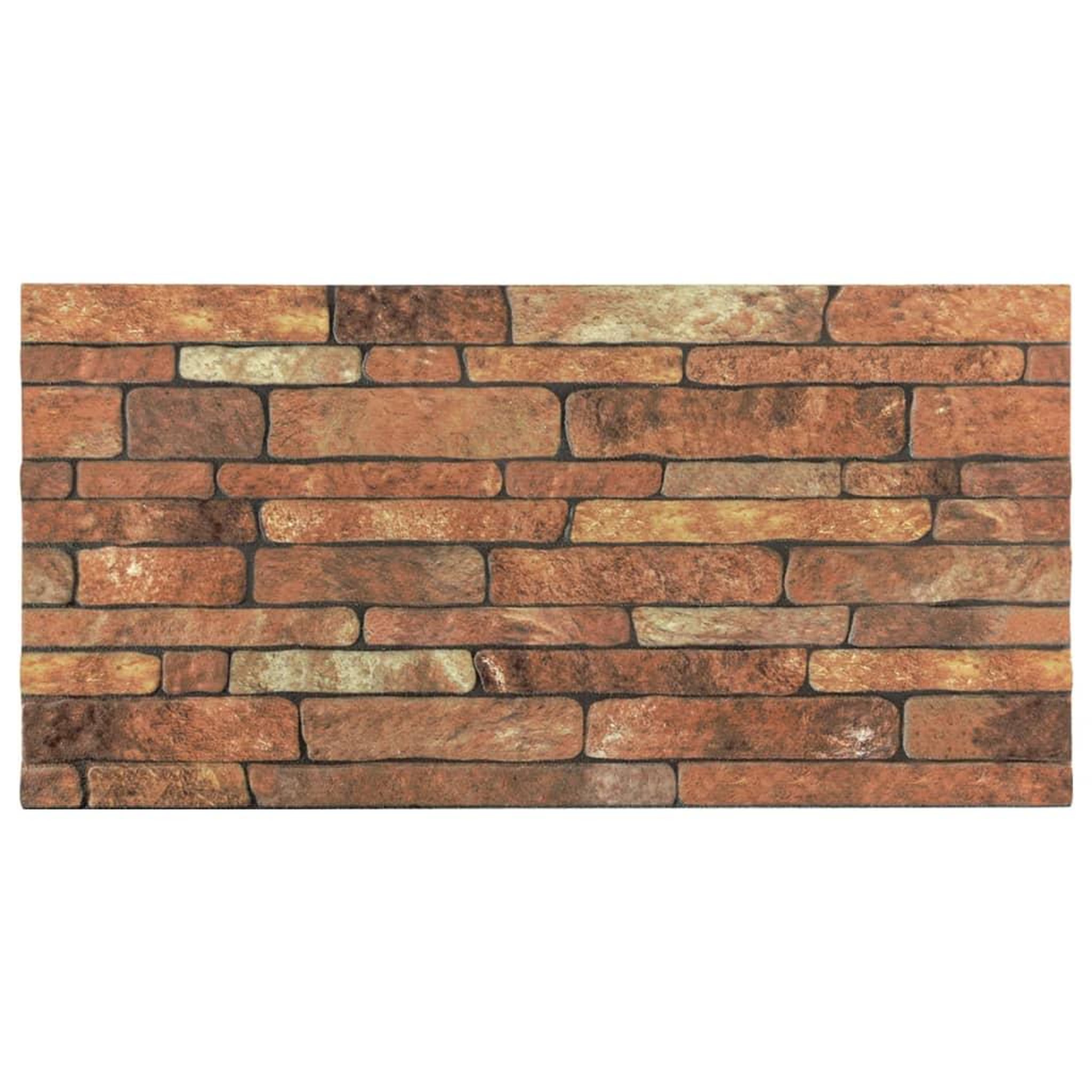 Voir la diapositive 2 : VIDAXL Panneaux muraux 3D au design de brique marron 10 pcs EPS