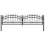 Voir la diapositive 2 : VIDAXL Portail et sommet de lance Noir 305x120 cm Acier enduit poudre
