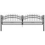 Voir la diapositive 2 : VIDAXL Portail et sommet de lance Noir 305x120 cm Acier enduit poudre