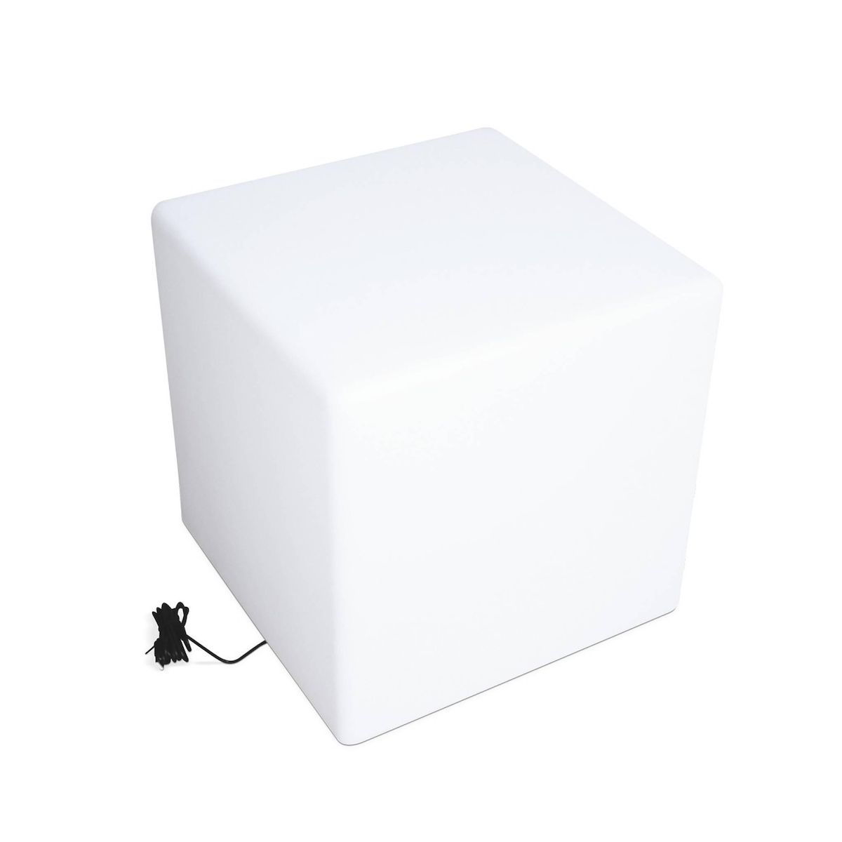 SWEEEK Cube LED 40cm – Cube décoratif lumineux. 40x40cm. blanc chaud. commande à distance