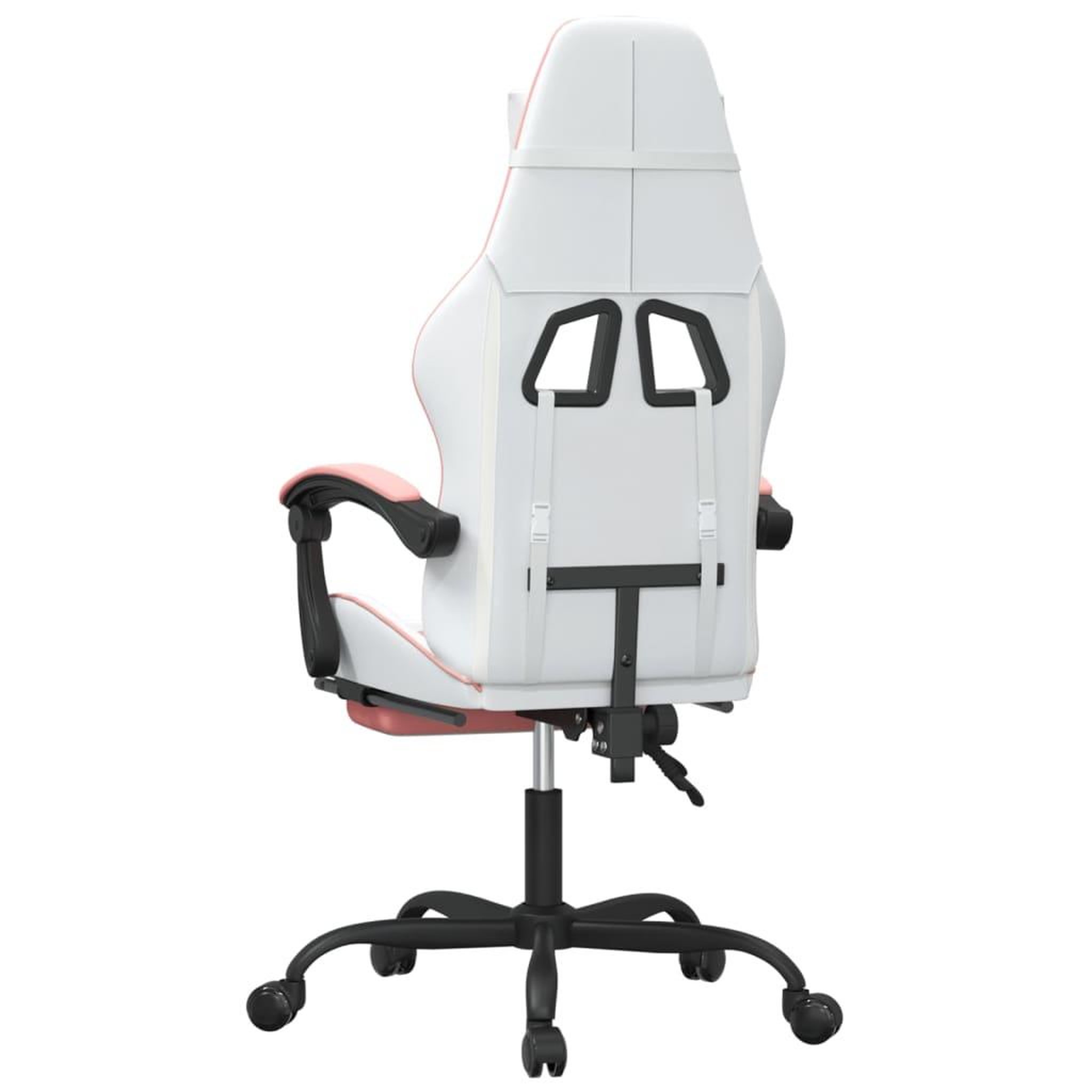 Voir la diapositive 5 : VIDAXL Chaise de jeu pivotante et repose-pied Blanc et rose Similicuir