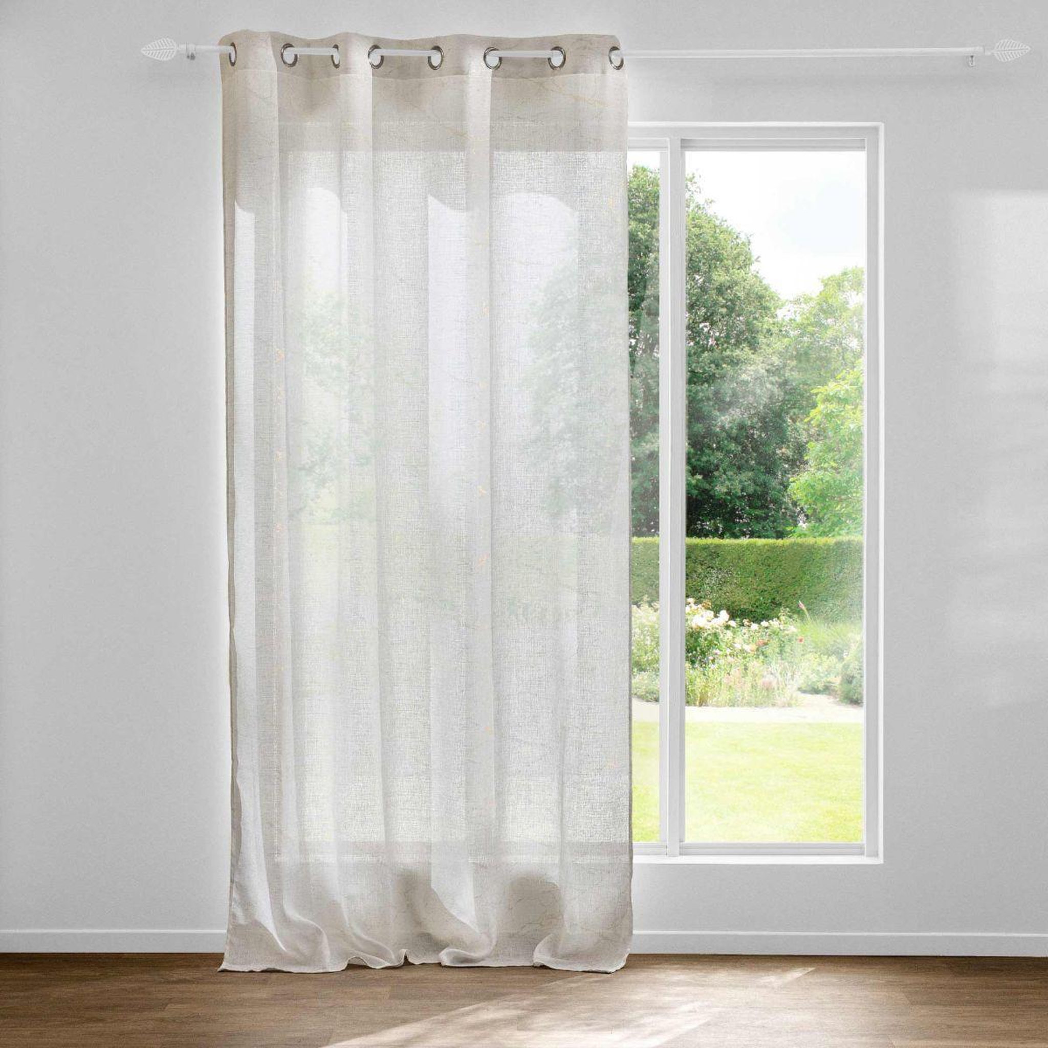 Douceur d'Intérieur Rideau voilage à œillets  marius  140x240cm beige