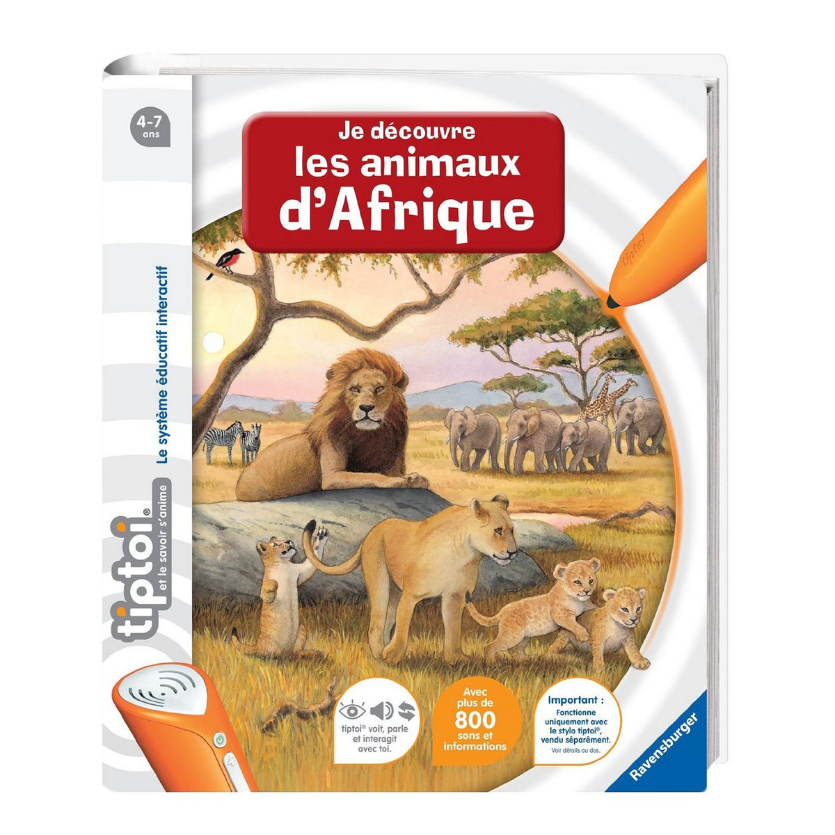 RAVENSBURGER Livre électronique Tiptoi : Je découvre les animaux d'Afrique