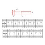 ULTIMA VISSER FIXER COLLER Vis à métaux tête hexagonale zinguée classe 8.8 DIN 931 filetage partiel clé 36 24X120 boîte de 10 ULTIMA 84424120