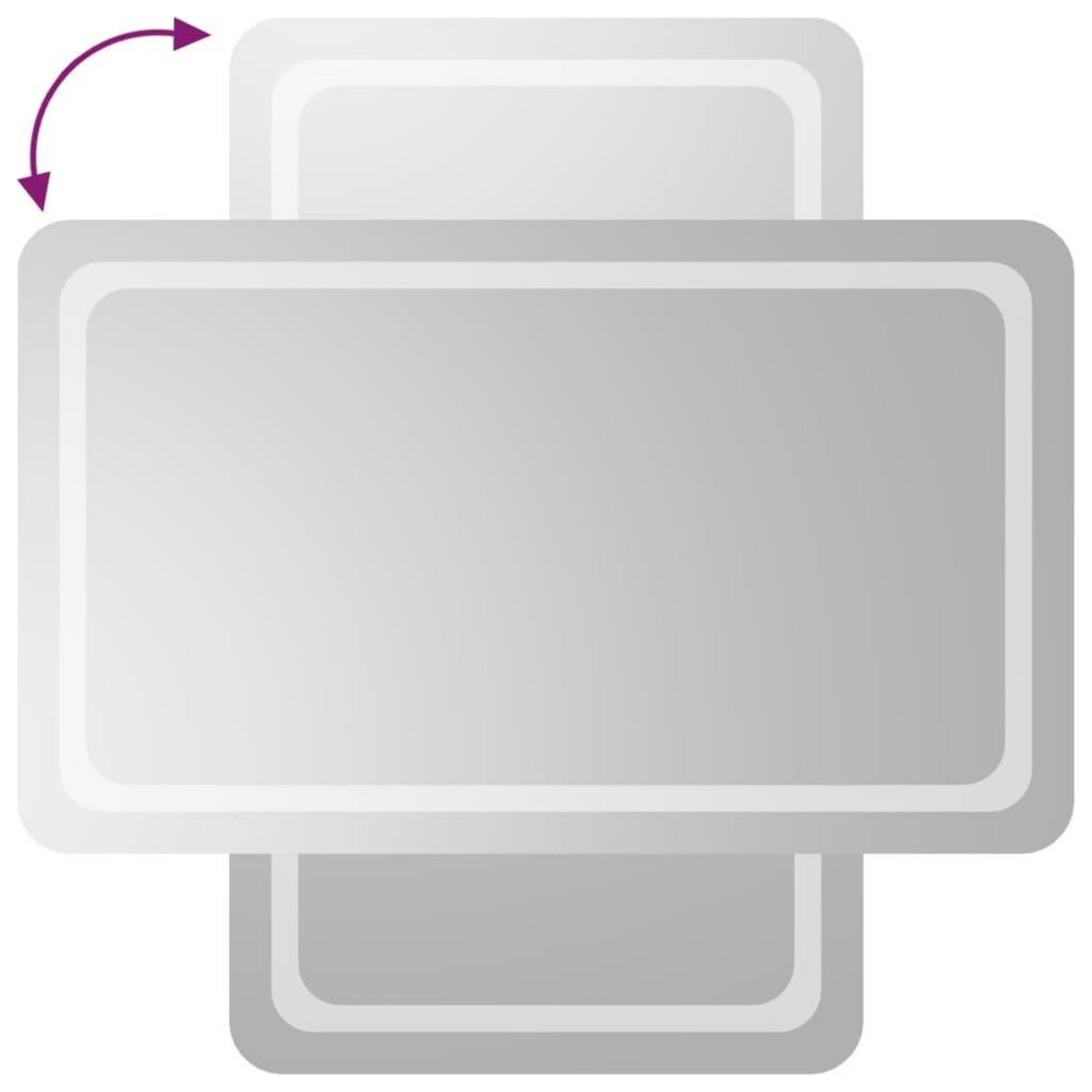 VIDAXL Miroir de salle de bain a LED 60x100 cm