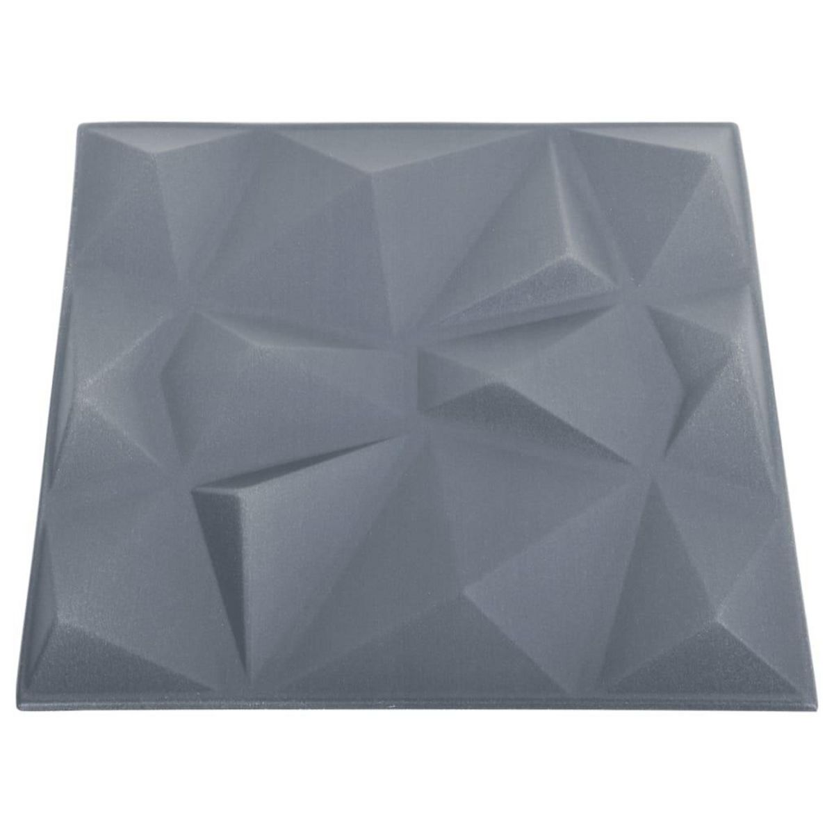 VIDAXL Panneaux muraux 3D 12 pcs 50x50 cm gris diamant 3 m^2