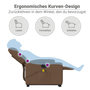 Voir la diapositive 6 : VIDAXL Fauteuil inclinable de massage electrique Marron Tissu