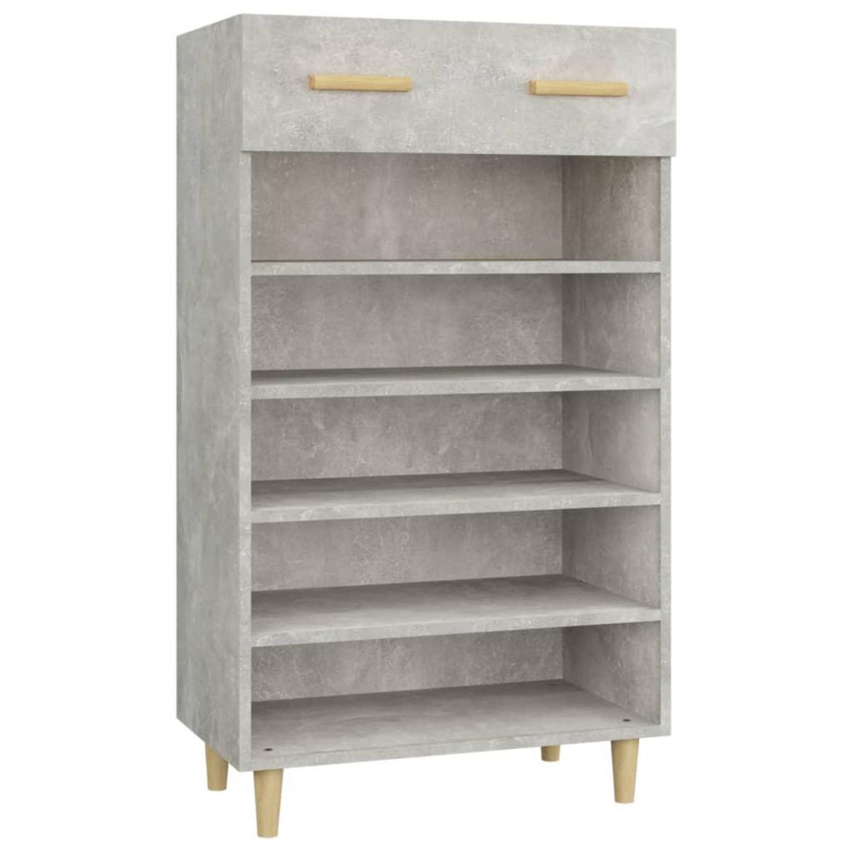 VIDAXL Armoire a chaussures Gris beton 60x35x105 cm Bois d'ingenierie