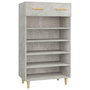 Voir la diapositive 2 : VIDAXL Armoire a chaussures Gris beton 60x35x105 cm Bois d'ingenierie