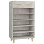 Voir la diapositive 2 : VIDAXL Armoire a chaussures Gris beton 60x35x105 cm Bois d'ingenierie
