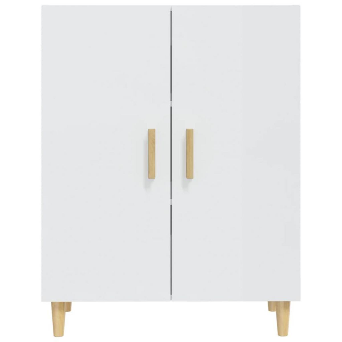 VIDAXL Buffet Blanc brillant 70x34x90 cm Bois d'ingenierie